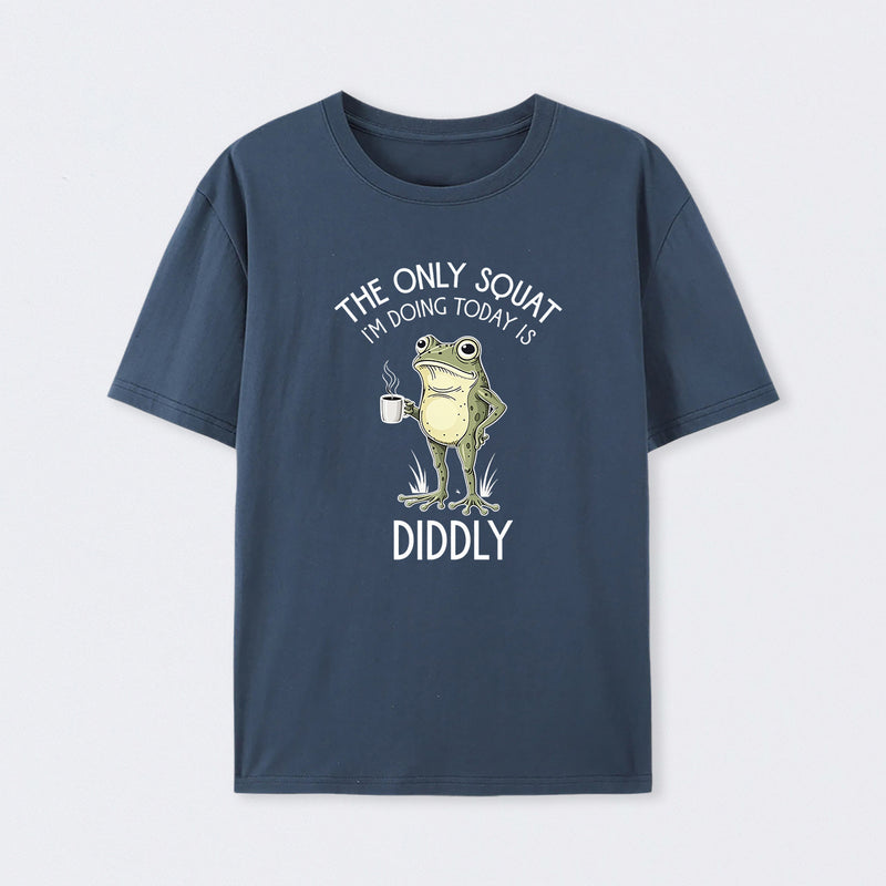 Funny Frog Graphic Diddly Squat T-Shirt