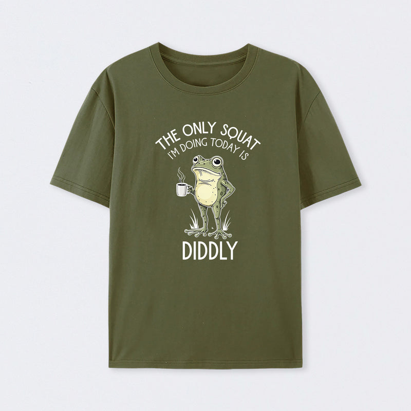 Funny Frog Graphic Diddly Squat T-Shirt