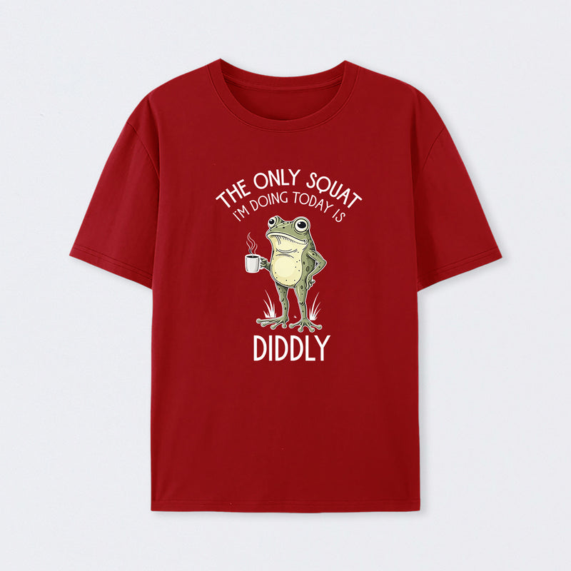 Funny Frog Graphic Diddly Squat T-Shirt