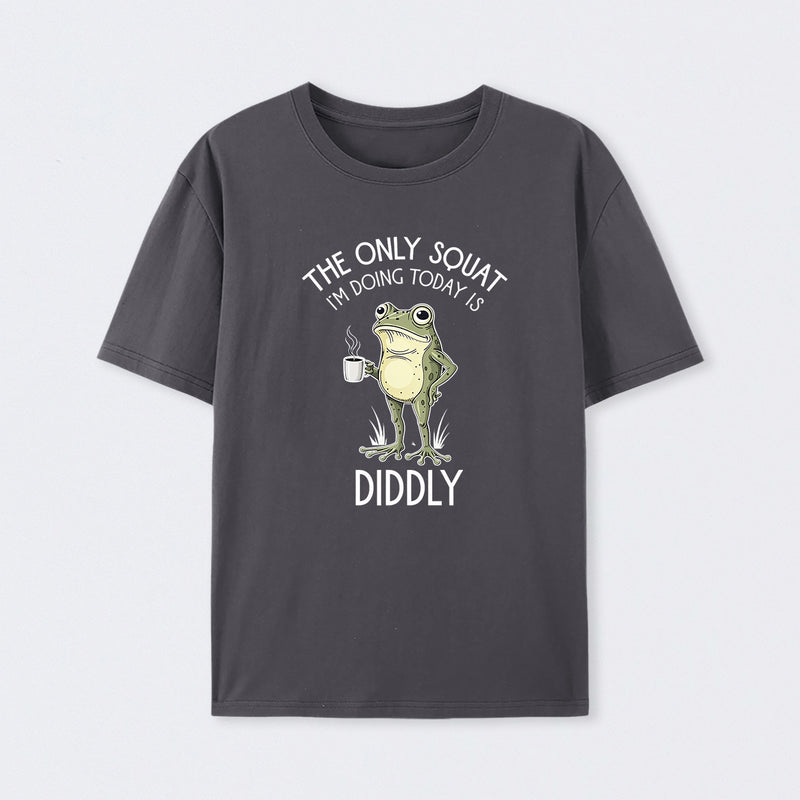Funny Frog Graphic Diddly Squat T-Shirt