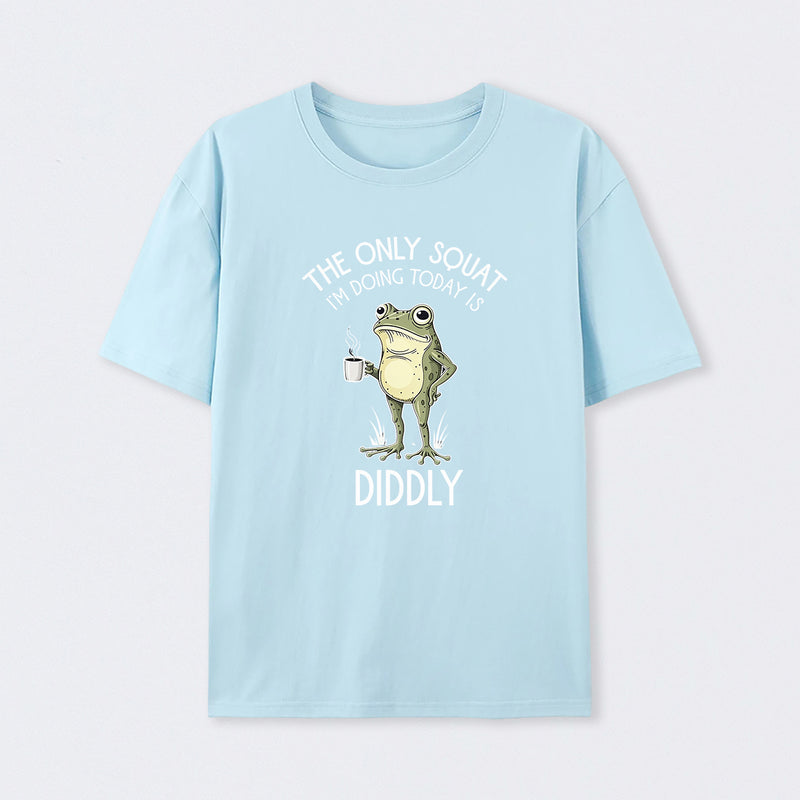 Funny Frog Graphic Diddly Squat T-Shirt