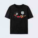 Cartoon Musicians Playing Guitar And Keyboard Graphic T-shirt