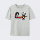 Cartoon Musicians Playing Guitar And Keyboard Graphic T-shirt