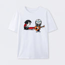 Cartoon Musicians Playing Guitar And Keyboard Graphic T-shirt