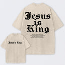 Jesus Is King Retro Washed Cotton T-Shirt