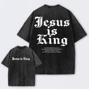 Jesus Is King Retro Washed Cotton T-Shirt