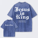 Jesus Is King Retro Washed Cotton T-Shirt