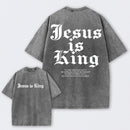 Jesus Is King Retro Washed Cotton T-Shirt