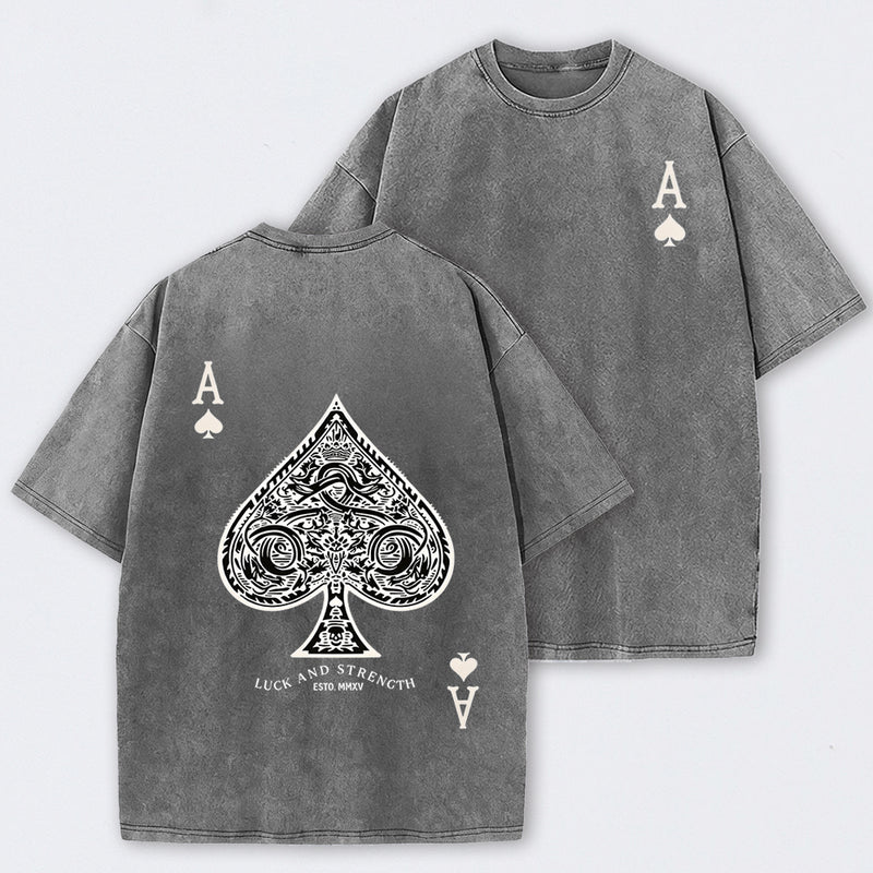 Vintage Ace Of Spades Washed T-Shirt