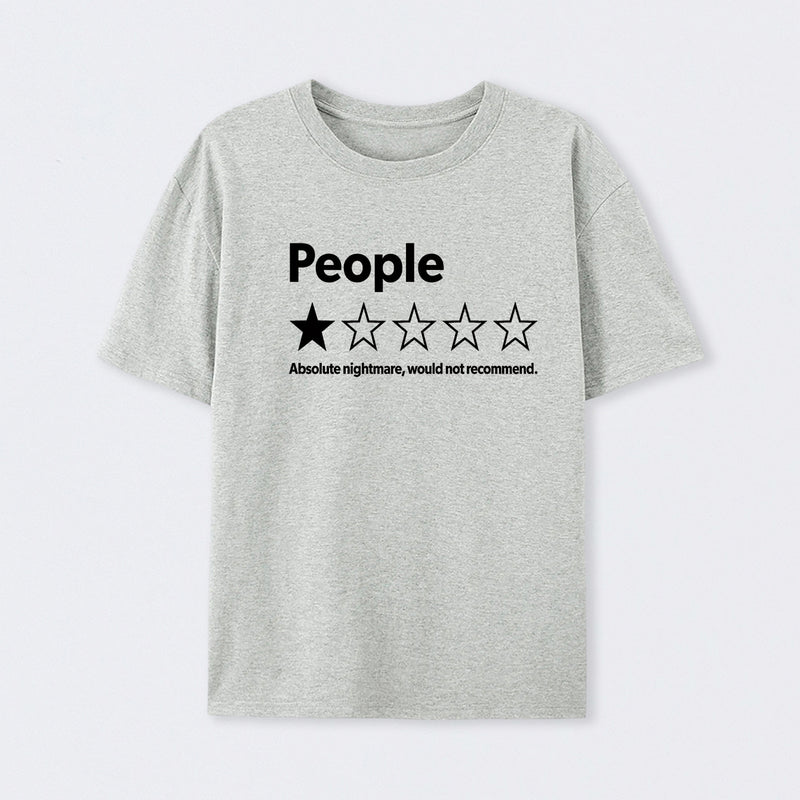 Funny 1-Star Review Graphic T-Shirt