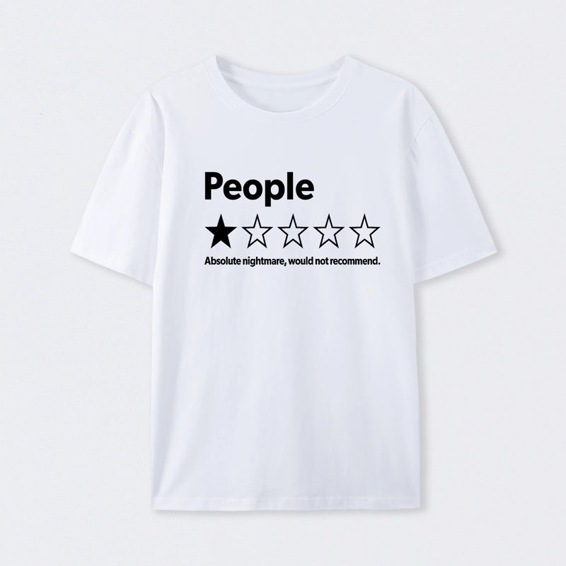 Funny 1-Star Review Graphic T-Shirt