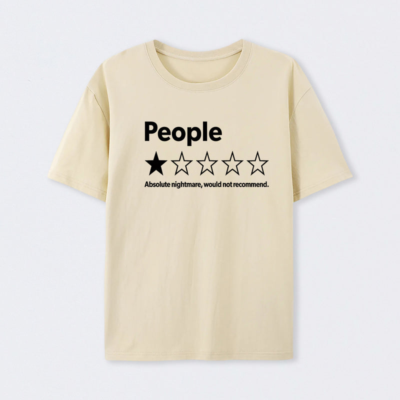 Funny 1-Star Review Graphic T-Shirt