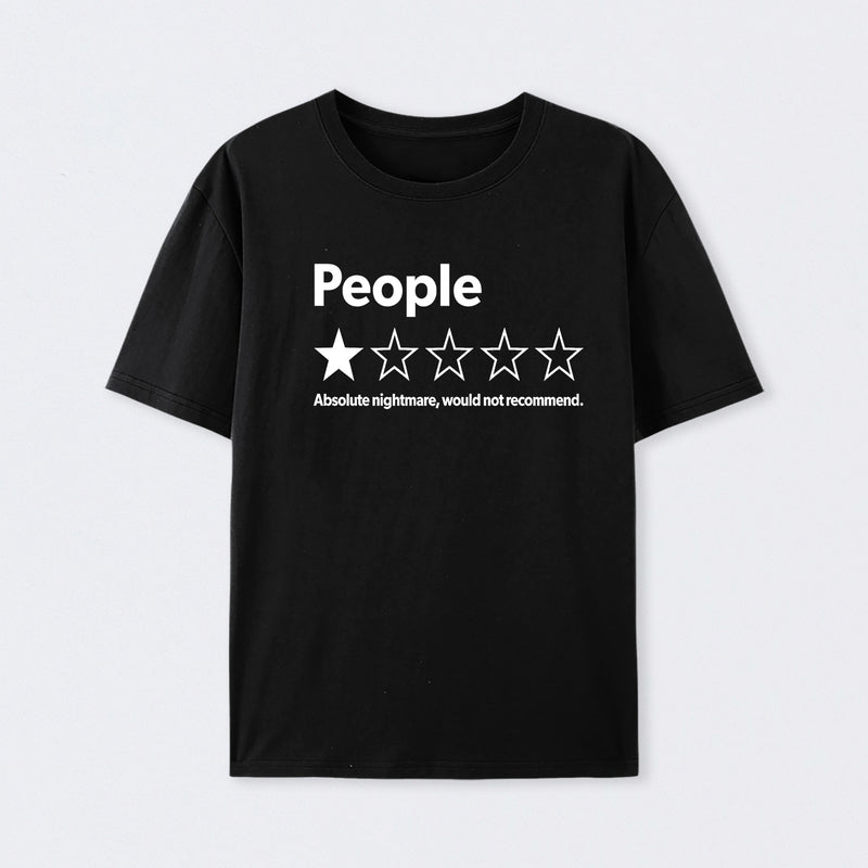 Funny 1-Star Review Graphic T-Shirt
