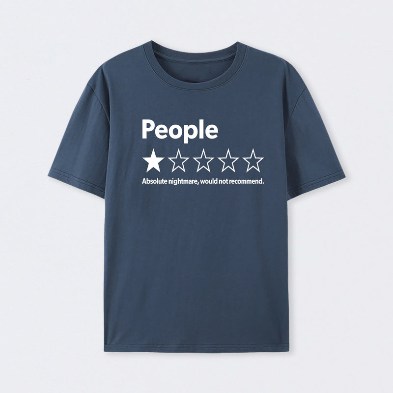 Funny 1-Star Review Graphic T-Shirt