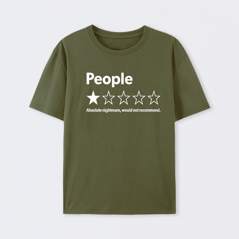 Funny 1-Star Review Graphic T-Shirt