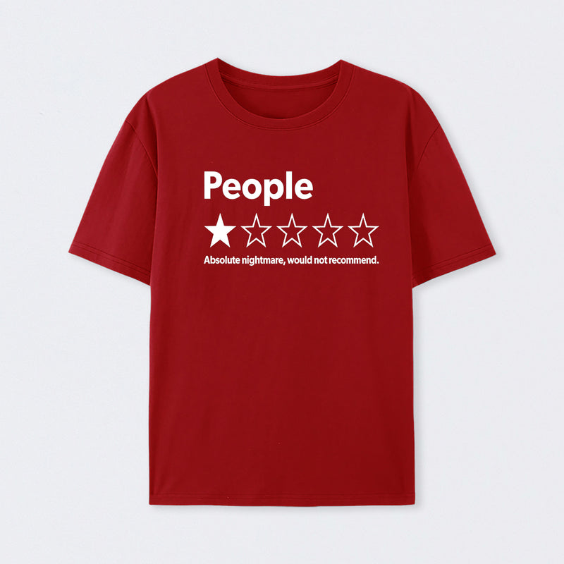 Funny 1-Star Review Graphic T-Shirt