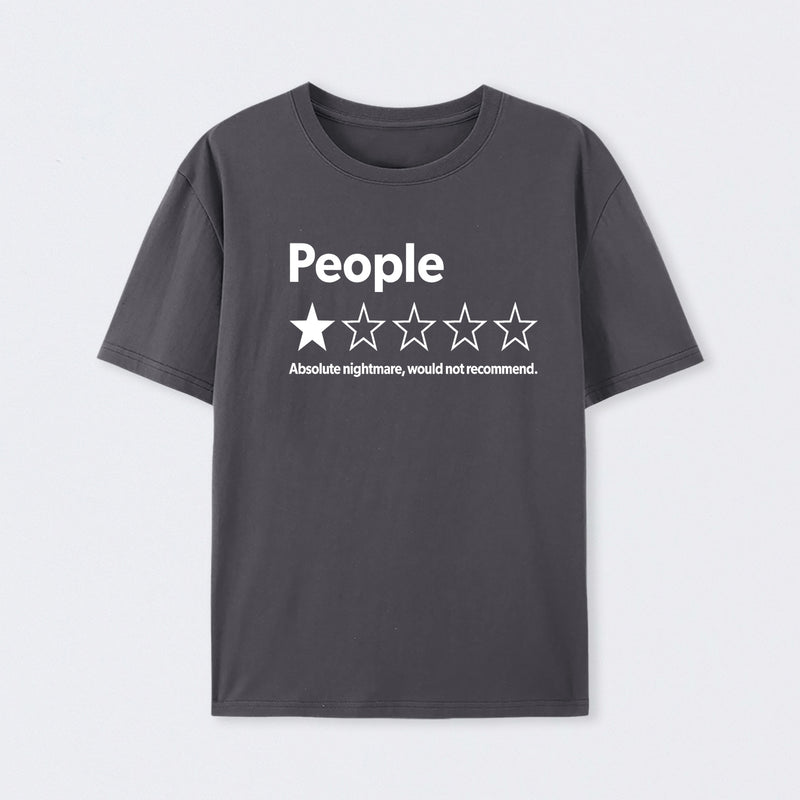 Funny 1-Star Review Graphic T-Shirt