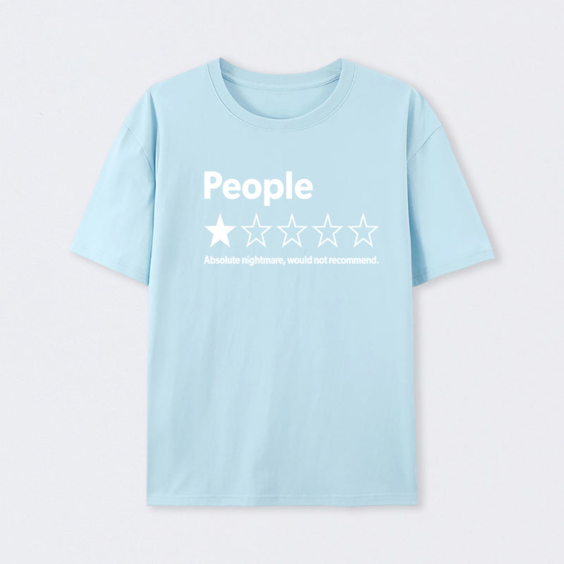 Funny 1-Star Review Graphic T-Shirt