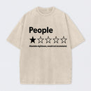 Funny 1-Star Review Graphic Washed T-Shirt