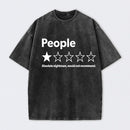 Funny 1-Star Review Graphic Washed T-Shirt