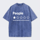 Funny 1-Star Review Graphic Washed T-Shirt