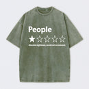 Funny 1-Star Review Graphic Washed T-Shirt