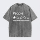 Funny 1-Star Review Graphic Washed T-Shirt