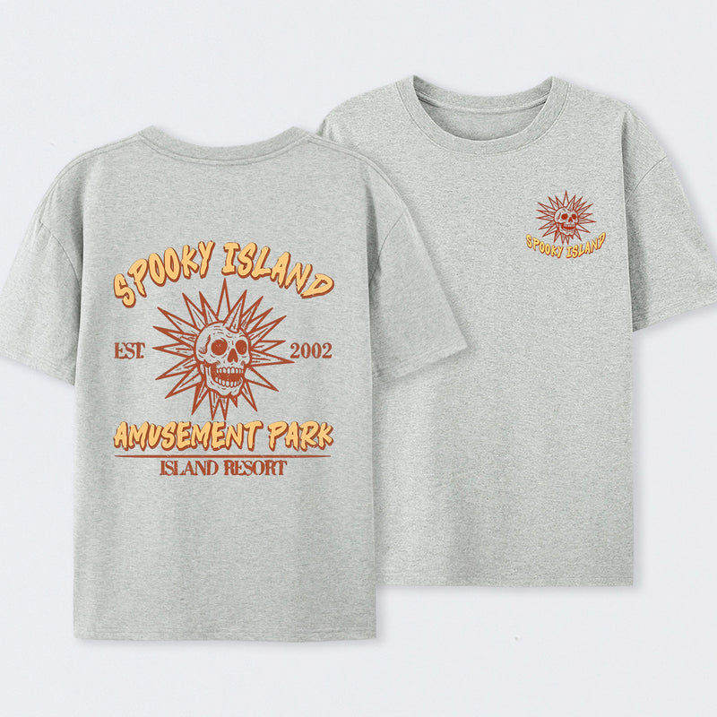 Spooky Island Retro Cartoon Halloween Movie T-Shirt