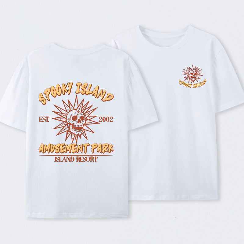 Spooky Island Retro Cartoon Halloween Movie T-Shirt