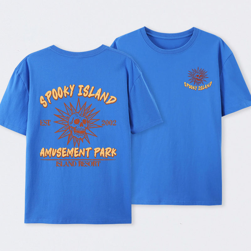 Spooky Island Retro Cartoon Halloween Movie T-Shirt