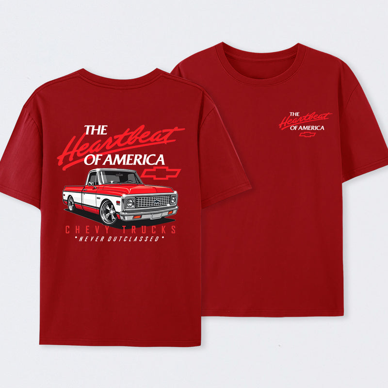 Old School Legend Tee Red Chevy Never Outclassed T-Shirt