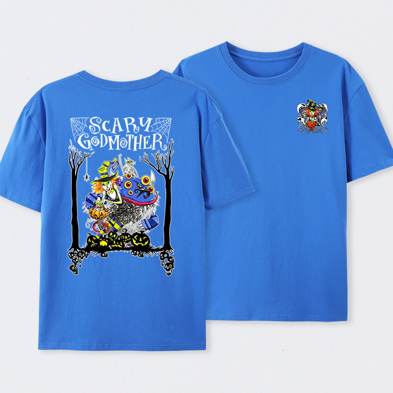 Scary Godmother Halloween Graphic T-Shirt