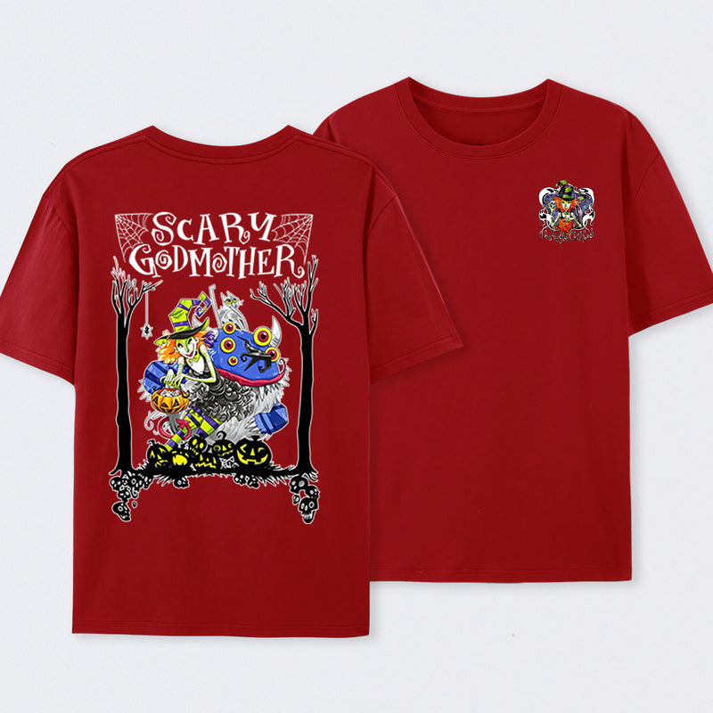 Scary Godmother Halloween Graphic T-Shirt