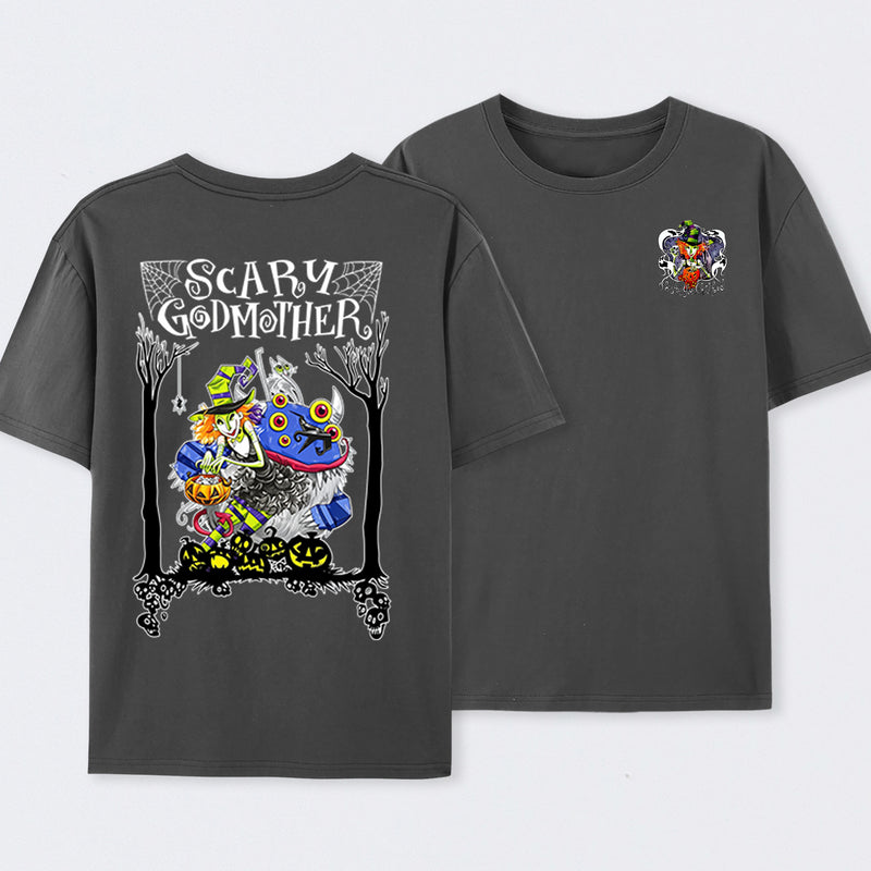 Scary Godmother Halloween Graphic T-Shirt