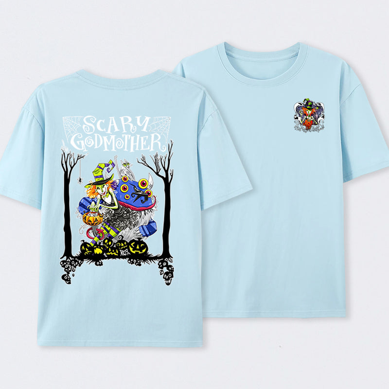 Scary Godmother Halloween Graphic T-Shirt