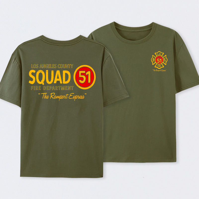 Los Angeles County Squad 51 Fire Department T-Shirt