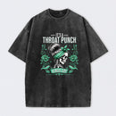 It's a Throat Punch Kinda Day Funny Skeleton Washed T-Shirt