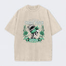 It's a Throat Punch Kinda Day Funny Skeleton Washed T-Shirt