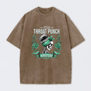 It's a Throat Punch Kinda Day Funny Skeleton Washed T-Shirt