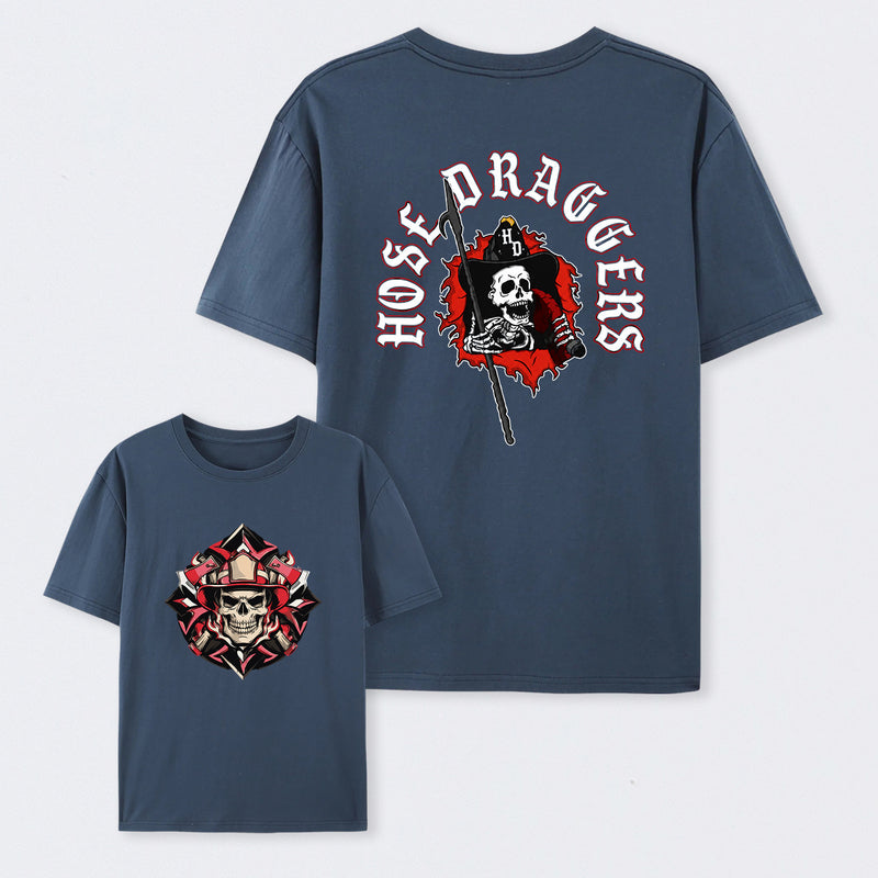 Hose Draggers Firefighter Skull Vintage T-Shirt