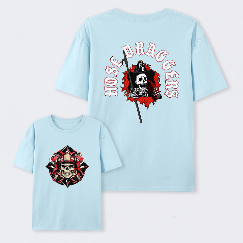 Hose Draggers Firefighter Skull Vintage T-Shirt