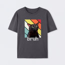 Fun Brother And Cat Emoji Patterns T-Shirt