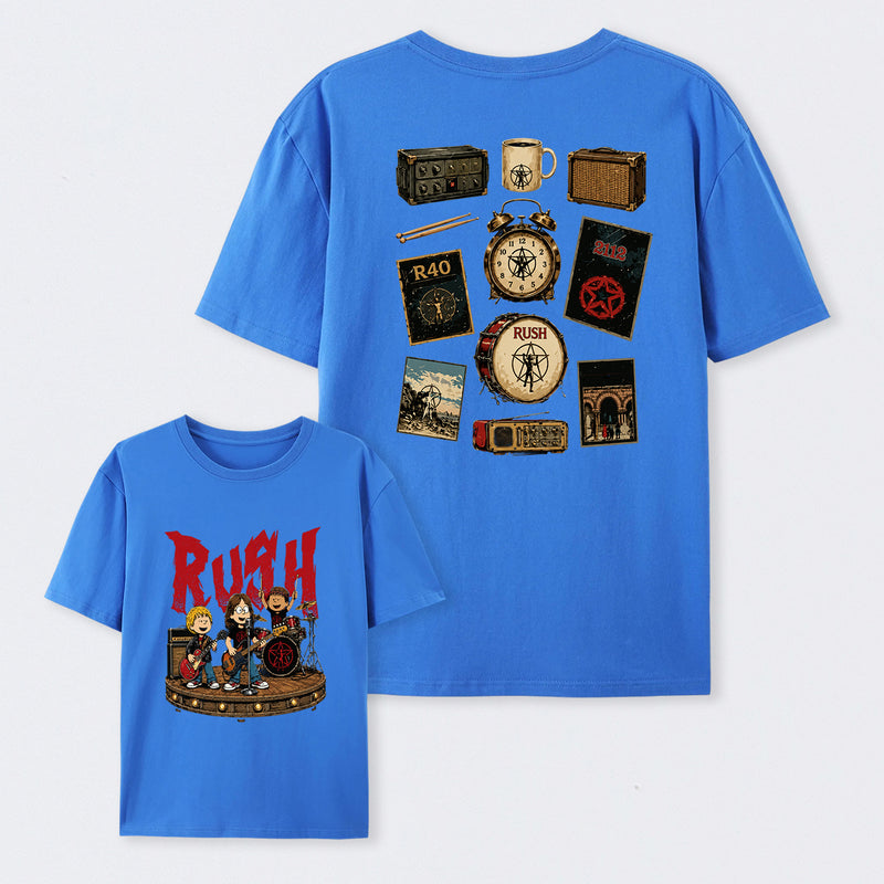 Rush Inspired Vintage Rock Band Graphic T-Shirt