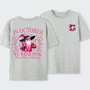 In October We Wear Pink Ghost Halloween Breast Cancer Awareness T-Shirt