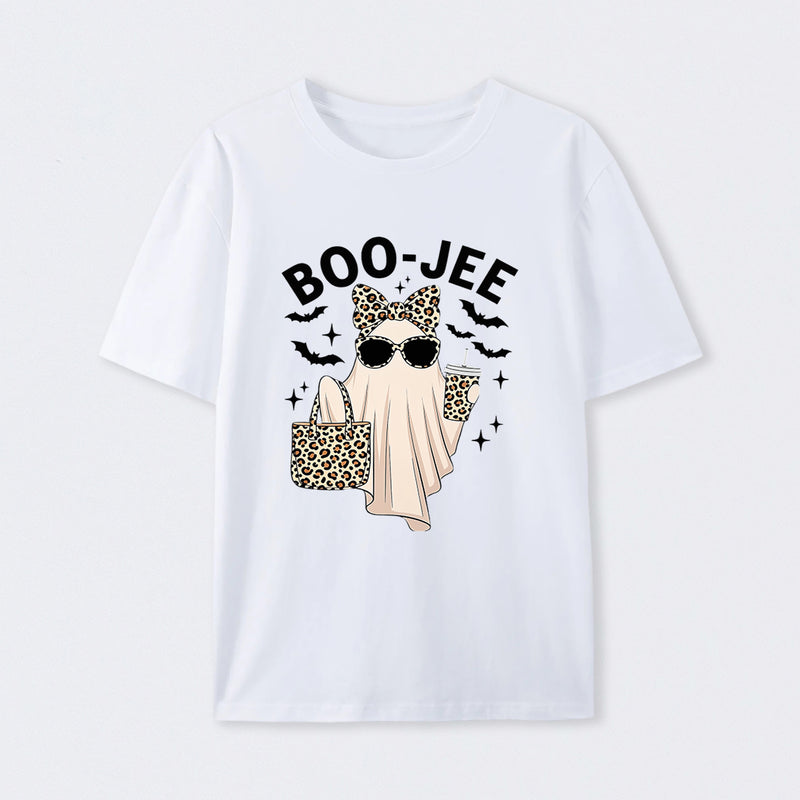 Boo Jee Ghost Leopard Ghost Halloween T-Shirt