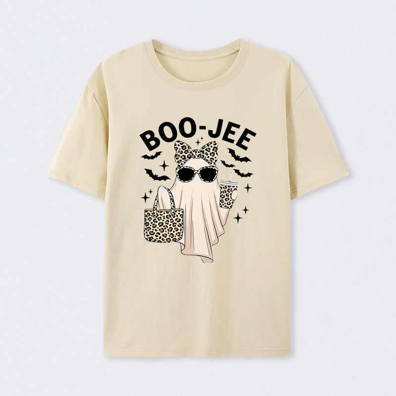 Boo Jee Ghost Leopard Ghost Halloween T-Shirt