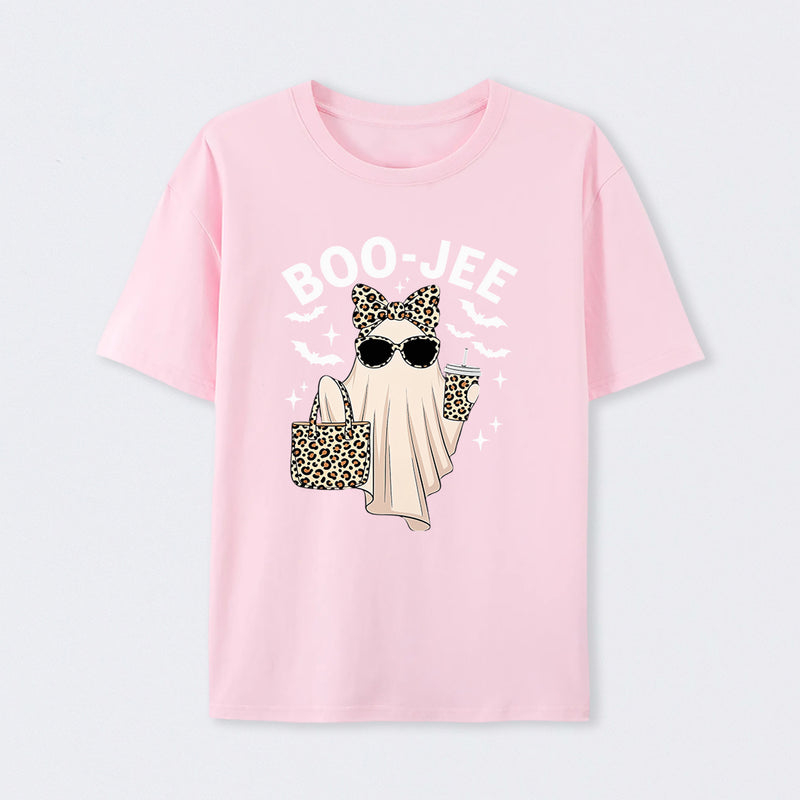 Boo Jee Ghost Leopard Ghost Halloween T-Shirt