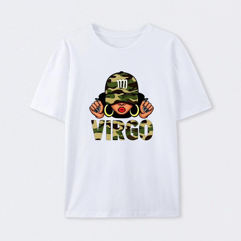 Virgo Printed Design Casual Fashion T-Shirt