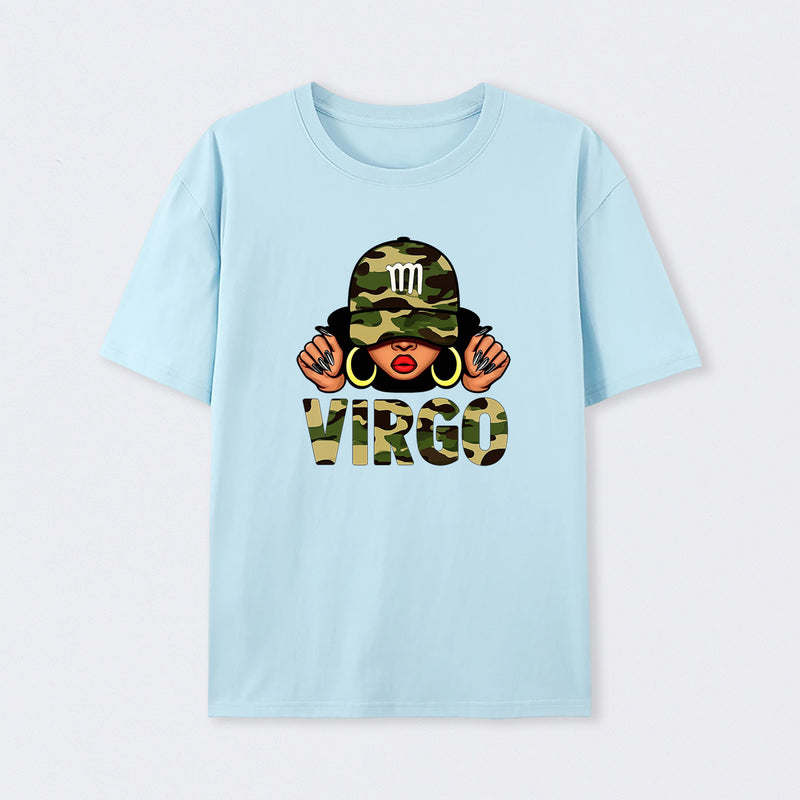 Virgo Printed Design Casual Fashion T-Shirt
