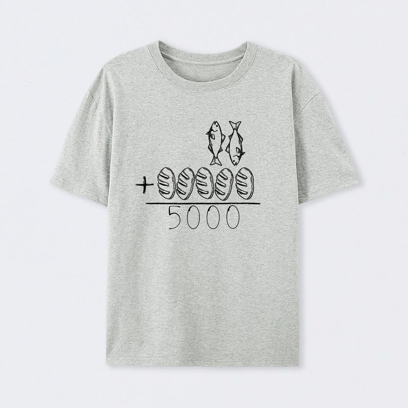 2 Fishes 5 Breads Jesus Feeds The 5000 Christian Bible Verses T-Shirt